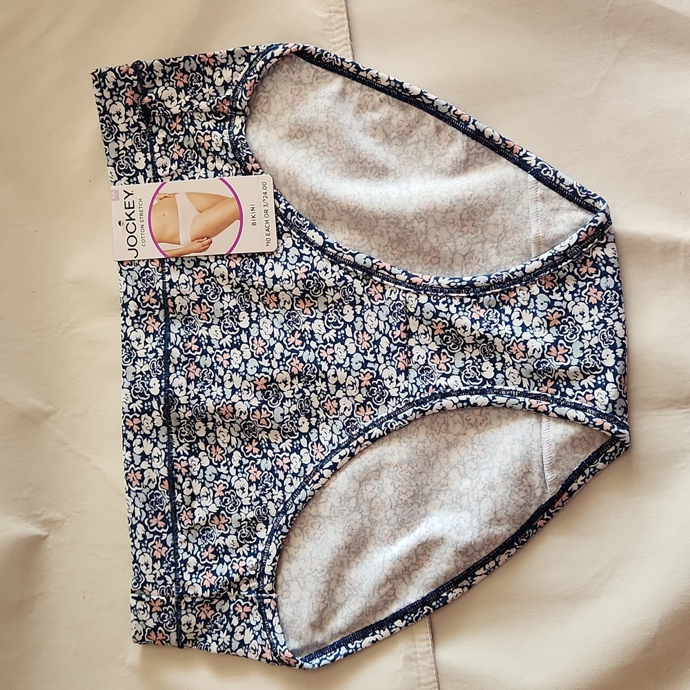 *CLEARANCE* Jockey Cotton Stretch Bikini Panties Set of 2 Size 6/M - Picture 4 of 5